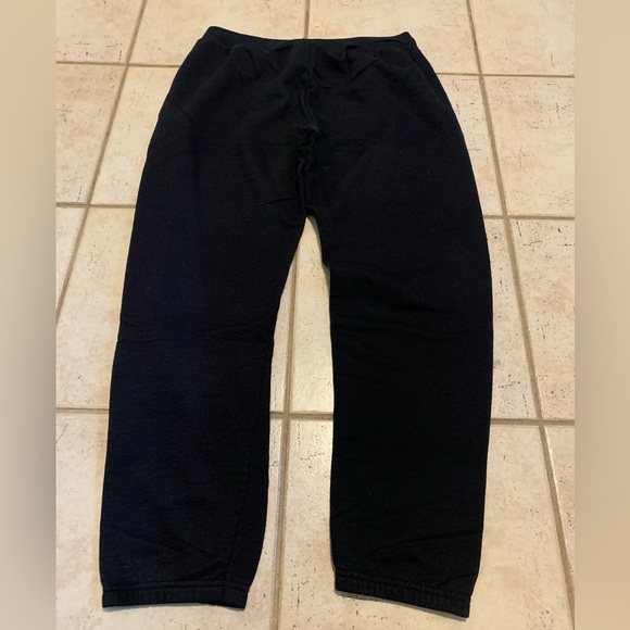 💜 Hanes EcoSmart Black Fleece Sweatpants Size Large - Picture 4 of 5